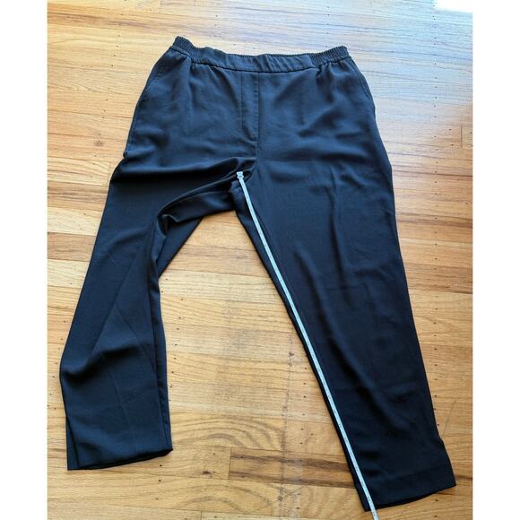 Anthropologie Black Essential Pull On Trousers Pants Slacks Sz M Classic Work - Picture 10 of 13